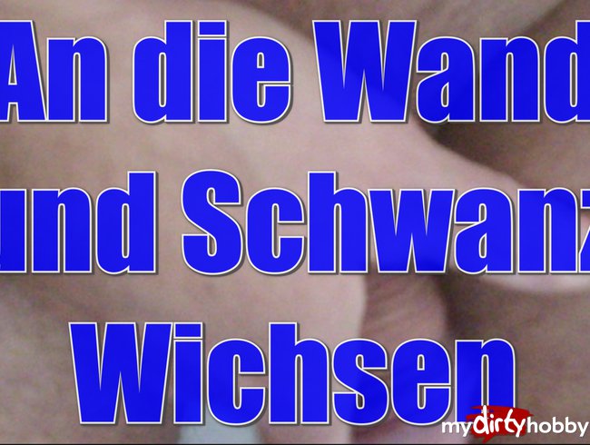 An die Wand und Schwanz Wichsen